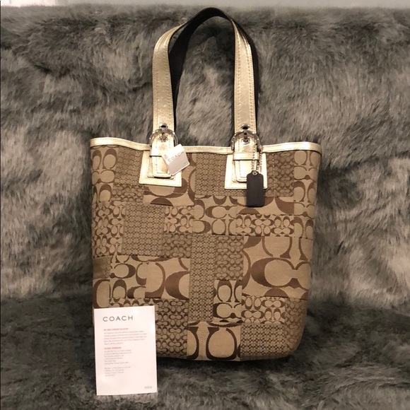 Patchwork Tote Bag Coach Signature Patchwork Collection Coach